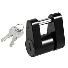 2-Keys Trailer Hitch Coupling Lock Caravan Boat Towing Rv Latch Tongue Coupler - Black - View 9