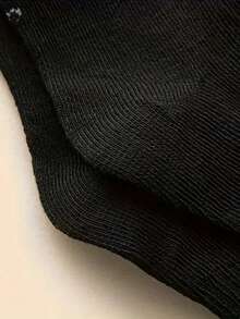 Set Of 3 Pairs Of Long Socks For School, Casual, Comfortable Cotton, Fashionable For Boys And Girls - màu đen - Xem 5