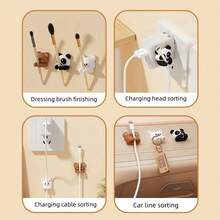 5pcs/1pc New Office Computer Decoration Ornaments, Cute Duck, Rabbit Tablet Decoration, Suitable For Computer Desktop Decoration, Car Interior Fun Ornaments - Best Gift For Friends Birthday Graduation, Free Adhesive Stickers Included - Multicolor - View 8