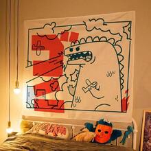 Cartoon Background Cloth Wall Decorative Tapestry Home Living Room Tapestry(1).Jpg - White - View 1