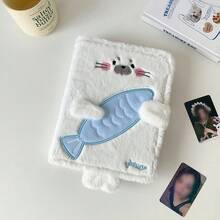 1pc A5 Cartoon Seal Plush Loose-Leaf Photo Album, 4-Slot Star Collection Card Holder, Instant Camera Card Album, Anime Card Organizer - Plush Photo Album - View 15