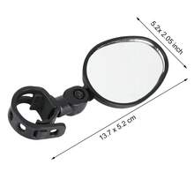 Bicycle Handlebar Review Rear Back View 360 Rotation Mirror for Mountain Road Bikes - Negro - Ver 2