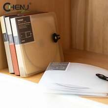 Caja de plástico transparente para CD, soporte para DVD, billetera, bolsa de almacenamiento, funda organizadora, caja para álbum de CD y DVD con hebilla NDYH - A5 - Ver 7