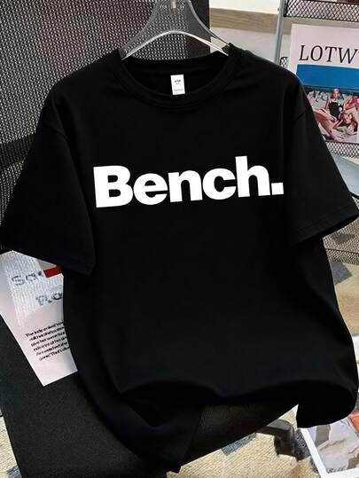 Teen Boys' Simple Style Letter Printed Pattern, Ultra-Loose Short-Sleeved T-Shirt, Casual And Simple Design T-Shirt, Suitable For Boys To Wear In Daily School, Parties, Music Festivals, Vacations, And Commuting, Suitable For Spring And Summer