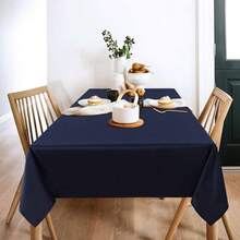 Sancua 2 Pack Navy Tablecloth 60 X 84 Inch, Rectangle 4 Feet Table Cloth - Stain And Wrinkle Resistant Washable Polyester Table Cover For Dining Tables, Buffet Parties And Camping - NavyBlue - View 3