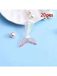 20/50/Pcs 透明樹脂配件美人魚尾DIY材料裝飾 - 多色 - 查看 13