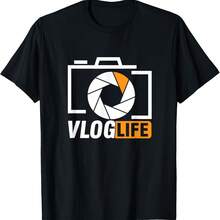 Vlogging Iuencer Vlogger Blogger Editor de video Vlog Camiseta - Negro-4 - Ver 1