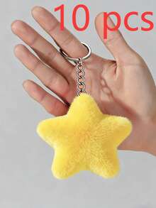 1pc, 10pcs Optional DIY Handmade Cute Pink Star Keychain, 1pc Keychain, Backpack, Bag Decor Pendant, Couple Star Keychain, Holiday Creative Gift, School, Gothic, Y2K, Halloween Accessory, Teacher's Day Bag Decor, Car Accessories Gifts For Mother, Father, Graduation, And Teacher - Multicolor - View 14