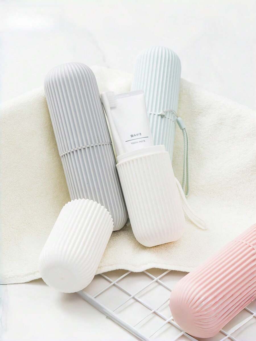 Bộ bàn chải đánh răng du lịch di động, kèm cốc súc miệng có nắp đậy, hộp đựng kem đánh răng và bàn chải, cốc súc miệng, hộp đựng bàn chải đánh răng bằng nhựa, bộ cốc và bàn chải đánh răng di động, tuýp kem đánh răng lớn, hộp đựng dụng cụ nha khoa, vật dụng cần thiết khi đi du lịch