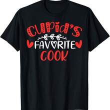 Camiseta para hombre y mujer con el cocinero favorito de Cupido - Negro-2 - Ver 1