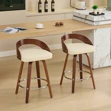 Barstools - Beige + PU Leather + Foam - View 8