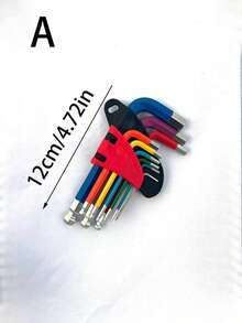 9pcs L-Shaped Colorful Hex Wrench Tool Set, Convenient To Carry And Easily Fit In Pocket. You Can Choose Short, Long Or Extra-Long Hex Screwdriver Tools. - Multicolor - View 12