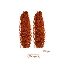 2Pcs/Pack 22 Inch Jessica Deep Wavy Twist Crochet Hair Extension Small Curly Crochet Braids Synthetic High Temperature Fiber Braiding Hair Extensions, Multiple Colors To Choose From, Halloween - Multicolor - View 10