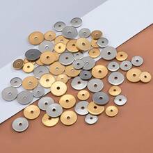 20pcs Stainless Steel Flat Round Spacer Beads, Gold Color, For DIY Jewelry Making Accessories, Bracelets, Necklaces, Jewelry Supplies - Stainless Steel Beads - View 7