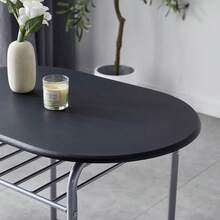 Mcc Direct Dining Table And Chairs Set Metal Wood Effect Kitchen Table Dining Chairs Barley - Black - View 3