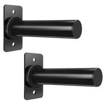 Wall Mounted Weight Plate Rack - Fits 1 Inch/2 Inch Weight Plates And Protective Pads, Wall Mounted Dumbbell Plate Storage Rack - Black - View 12