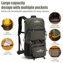 Mochila ligera de senderismo 30L impermeable para deportes aire libre mochila de viaje para ciclismo esquí - Verde militar - Ver 2