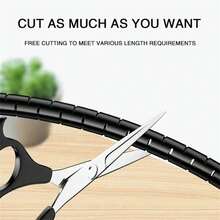 Protector de en Espiral Flexible de 2 Metros, 10/16 mm, Cubierta de Protección de Cables, Organizador de Cables para Ordenador, Herramienta de Gestión DAJU - 16 mm x 2 m blanco - Ver 8