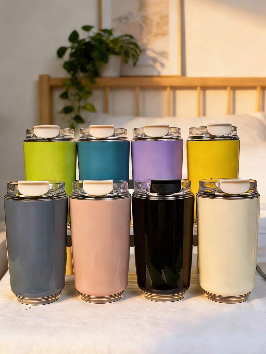 304 Stainless Steel Insulated Coffee Mug, Thermal Insulation, Portable Cup - Multicolor - View 1
