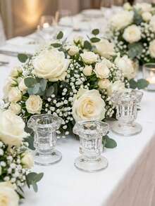 1 件/1 套玻璃烛台/烛架/烛台,温馨透明玻璃烛台,适用于节日聚会、家居装饰、乔迁礼物、餐桌中心摆件、下午茶摆设、儿童派对装饰、婴儿房装饰、宠物友好型家居装饰、窗台展示、书架装饰、玄关桌装饰、户外露台装饰、烛光瑜伽等场合。 - 多色 - 查看 9