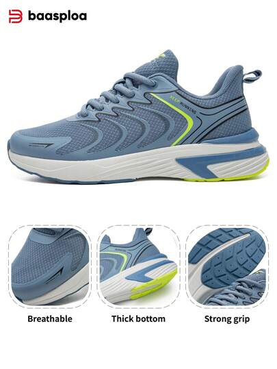 baasploa Zapatillas de running para hombres, zapatillas de caminar ligeras, zapatillas deportivas de moda transpirables de malla para hombres, zapatillas de tenis de primavera de moda deportiva, zapatillas deportivas, zapatillas deportivas, zapatillas de estudiante, zapatillas de running retro, zapatillas casuales retro (Si sus pies son talla grande anchos, elija una talla talla grande grande)