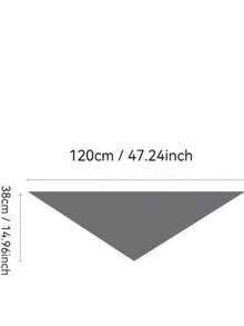 100% Wool Knitted Triangle Scarf/Shawl For Women, Warm Neck Wrap, Multi-Functional Versatile Small Scarf, Autumn/Winter - Khaki - View 2