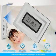 Panel de Ducha de Níquel Cepillado – Sistema 6 en 1 con Lluvia Tropical, Cascada, Ducha de Mano, 2 Jets Corporales y Salida para Bañera – Juego de Ducha Moderno para Baño Montado en Pared - Plateado - Ver 5