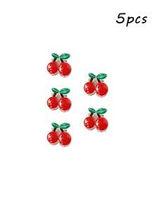 5/10/20 piezas Juego de pinzas para el cabello con diseño de cereza mini para niñas, adecuado para accesorios de cabello de uso diario - Multicolor - Ver 7