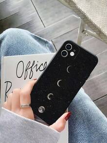 1个星月图案黑色手机壳，兼容三星Galaxy S25/S24/S23/S22/S26/S26+/S26 Ultra、16/13/15/15 Pro/14 Pro/14 Plus/7/8 Plus/11/12 Pro Max/13/14 Pro Max、Pixel 9A/8，送给朋友的绝佳礼物 - 黑色 - 查看 3