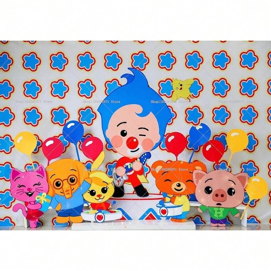 Magical Plim Circus Party Supplies - Vibrant Backdrop 1st Birthday & Shower Photo Studio Decor - G-4478 - Xem 1