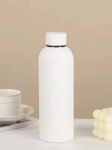 304 Stainless Steel Small Mouth Insulated Cup, Outdoor Vacuum Insulated Water Bottle With Rubber Coating, 500ml Capacity, Fits Car Cup Holder, Double Wall - Multicolor - View 4