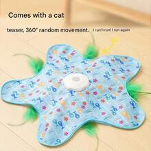 1pc USB Rechargeable Interactive Cat Toy, Designed For Play. Includes Hide-And-Seek Game Function, Made Of Durable Plastic, Suitable For Indoor Use. Suitable For Kittens And Adult Cats. Color Randomly Assorted. - Multicolor - View 3