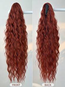 26-Inch Water Ripple Curly Wig Ponytail, Synthetic Ponytail, High-Temperature Silk, Suitable For Women To Wear When Going Out Or Attending Parties - Multicolor - View 4
