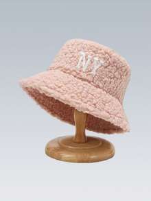 1顶秋冬女士帽子，泰迪绒渔夫帽，时尚韩版，百搭保暖，流行款帽子 - 泰迪絨漁夫NY - 查看 10