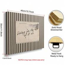 1 件装/无框“为希望而活”语录帆布海报，温馨复古条纹明信片墙艺术印刷品，简约音乐歌词复古画作，适用于公寓、客厅、卧室、现代家居装饰 - Poster - 查看 11