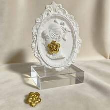 1 pieza Pendientes de flor dorada delicada, accesorio versátil y ligero con textura - Dorado - Ver 4