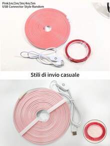 1m/2m/3 Meters/4m/5m LED Touch Sensitive Neon Light Strip, USB Dimmable Flexible Decorative Lighting, Makeup Mirror, Bathroom Vanity Mirror Lighting - Touch Type - View 11