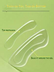 Silicone Heel Grips, Thick Half Size Inserts For Loose High Heels, Anti-Slip Shoe Pads For Women - Transparent - View 6
