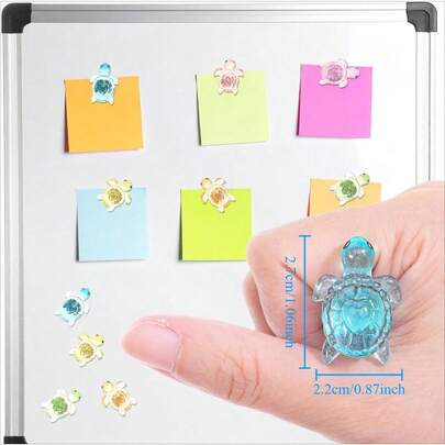 5pcs/7pcs/10pcs Set 3D Cute Sea Turtle Fridge Magnets, Miniature Cartoon 3D Adorable Fridge Stickers Decor For Kitchen, Office Whiteboard And Storage Cabinet, Ocean Theme Fridge Magnets, Kitchen Decor, Home Decor, Holiday Gift, Party Favor