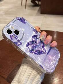 Heart Cream Wavy Transparent Shockproof Thick Phone Case With Printed Design, Suitable Compatible With Iphone 17/17 Pro/17 Pro Max, 16 XR/7/8, 15 Pro Max, 12 Pro Max, 13 Pro Max, 14 Pro Max, 13, 14, 11, 12P, 14, P11, Soft Shell, P12 Anti-Drop, XS, XR, 7/8P, 7/8GES2 - Multicolor - View 6