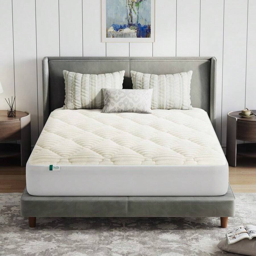 Fleece Mattress Topper Queen, Warm Sherpa Mattress Pad, CloudLike Soft Bed Cover For Winter, Deep Pocket Fits Up To 21, Machine Washable - WhiteQueen - View 1