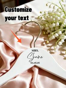 1pc Custom Bridal Hanger, Bride Hanger For Wedding Dress, Personalized Bride Hanger, Bride Gifts - Multicolor - View 2