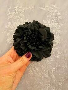 1 件波西米亚牡丹花头胸针，适合女士，非常适合春夏季假期情人节 - 紫色 - 查看 4