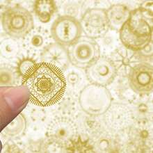 SCXXBSW 50 Stücke Heißpräge-Zauber Mond&Sonne Serie PVC Aufkleber, dekorative Aufkleber geeignet für Handy, Gitarren, Helme, Skateboards - Verschiedenfarbig - Übersicht 6