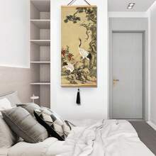 Prints Chinese Scroll Hanging Japanese Wall Art Decor Home - Longevityislikeapinecrane - View 8