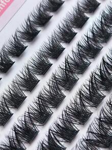 120 piezas Pestañas postizas individuales de imitación de visón D Curl en racimos, aspecto natural de 8-16 mm, esponjosas y suaves, con efecto dramático, para hacer DIY de racimos de pestañas, racimos de pestañas, pestañas postizas individuales, pestañas, pestañas postizas - D - Ver 7