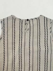 Women's Striped Elegant Casual Party Cable Knit 2 Pieces Set, Summer Beach - Apricot - View 5