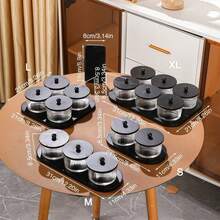 1 Set Chinese Style Wooden Glass Dried Fruit Plate With Lid, Grid Snack Storage Jar With Wooden Tray - Black - View 9