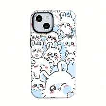 Lindo oso blanco con mejillas rosadas. Esta elegante y adorable funda para teléfono es compatible con Samsung, Apple, VIVO, OPPO, , Transsion, ,  y Honor. Fabricada en silicona TPU, ofrece protección contra golpes y caídas, además de una sensación superior. Es un regalo ideal para familiares, amigos y seres queridos, y una opción perfecta para San Valentín y Año Nuevo. - Blanco - Ver 2