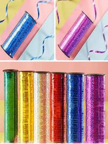 1条90米闪亮丝带，这款亮红色闪光丝带色彩鲜艳，质地柔软。适合制作礼品蝴蝶结或装饰节日场所！ - 札花帶 - 查看 5